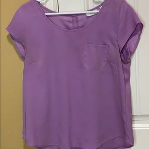 lavender purple blouse/casual top with pocket